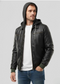 Helgarnox Herren Lederjacke mit Kapuze – echtes Lammleder