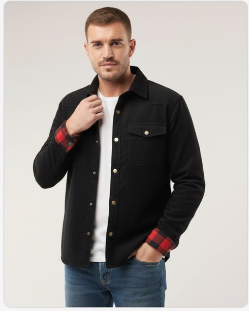 Korvan Herrenjacke – Karierte Arbeitsjacke sportlich & winddicht