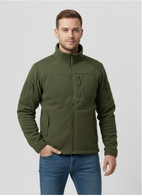 Magnivarion Herren Fleecejacke – voller Reißverschluss warm wintergerecht