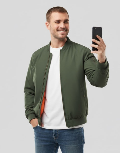 Stratonar Herren Winterjacke – winddicht gesteppte Fütterung vollzip