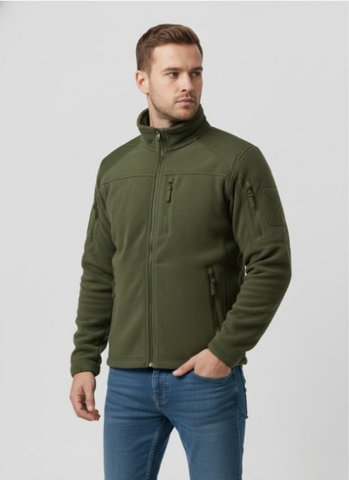 Magnivarion Herren Fleecejacke – voller Reißverschluss warm wintergerecht