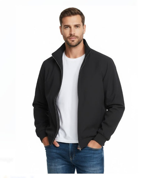 Falkorn Herren Jacke – Stehkragen Voll-Reißverschluss leicht