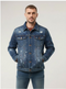 Helmaric Vintage Distressed Jeansjacke - Weiß gewaschener und ausgefranster Saum