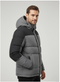 Falkran Herren Daunenjacke mit Kapuze und Full-Zip Frontverschluss