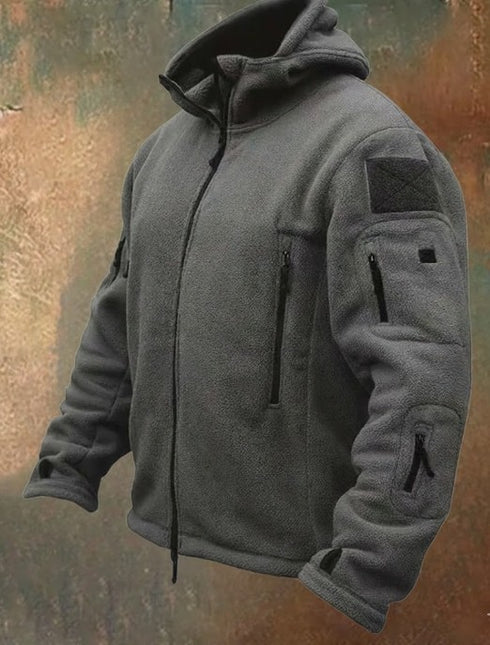 Straton Herren Fleece Taktikjacke mit Kapuze