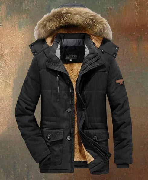 Kronen Herren Fleece-Baumwolljacke Oversize