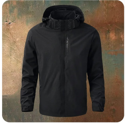 Draxis Herren Leichte Wasserdichte Outdoorjacke mit Kapuze