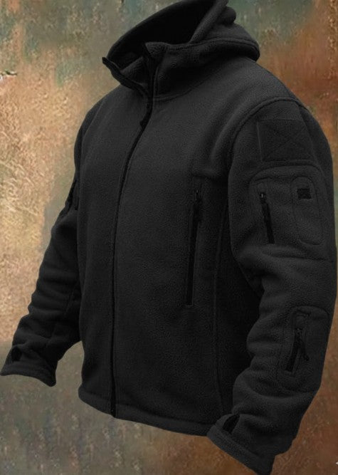 Straton Herren Fleece Taktikjacke mit Kapuze
