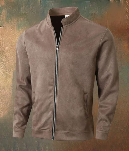 Gunther Herren Slim Fit Jacke mit Rundhalsausschnitt