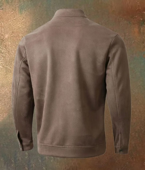 Gunther Herren Slim Fit Jacke mit Rundhalsausschnitt