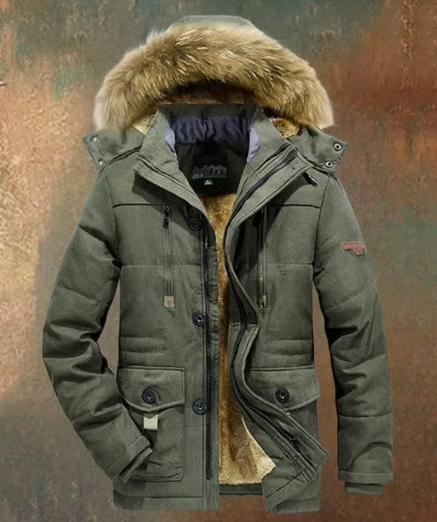 Kronen Herren Fleece-Baumwolljacke Oversize