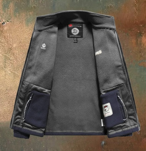 Helmar Herren Fleecejacke mit Stehkragen