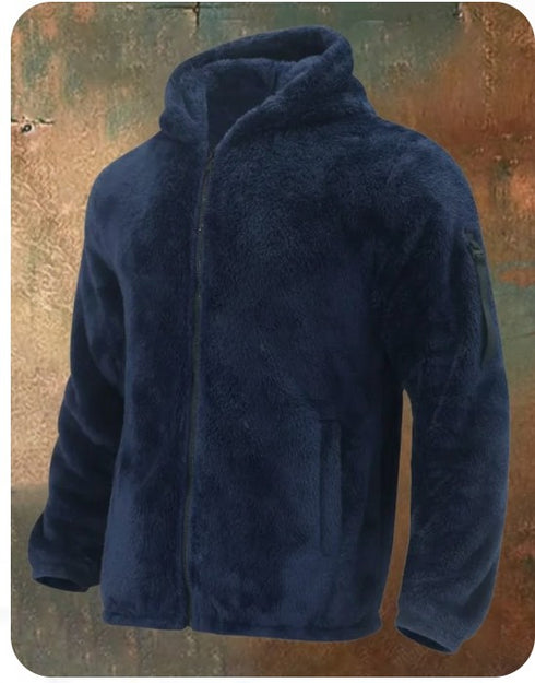 Thorian Herren-Fleecejacke mit Kapuze Lockere Passform