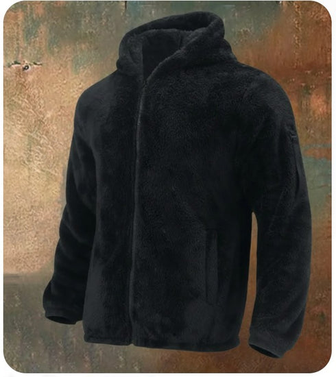 Thorian Herren-Fleecejacke mit Kapuze Lockere Passform