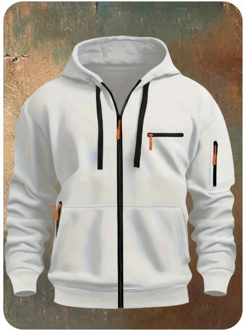 Alwin Herren Fleece Hoodie mit Reißverschluss