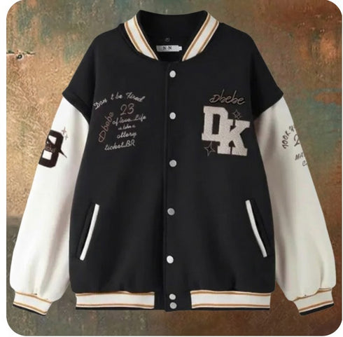 Kaizen Herren Hip-Hop Varsity Jacke mit Stickerei