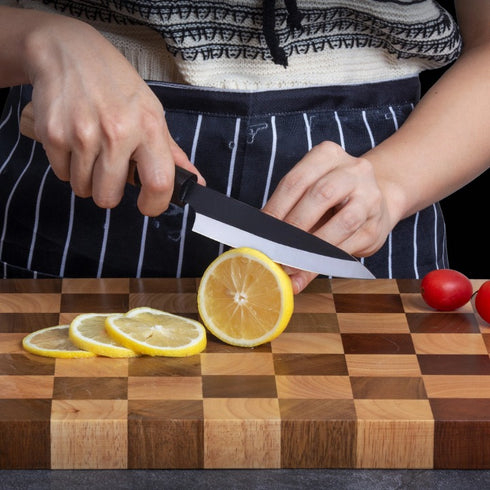 Japanisches Messer Set 4-teilig | Profi-Küchenmesser aus Edelstahl mit Holzgriff