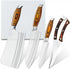 Küchenmesser Set 4-teilig aus Edelstahl | Professionelles Messerset mit Holzgriff