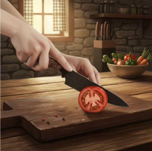 Asahi 7-teiliges Küchenmesser-Set mit Messerblock | Shiraki