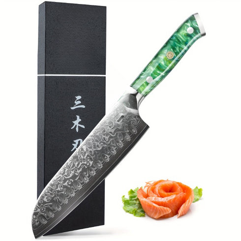 Echigo Damastmesser 18 cm | 67‑Lagen VG10‑Kern | Harzgriff | Shiraki