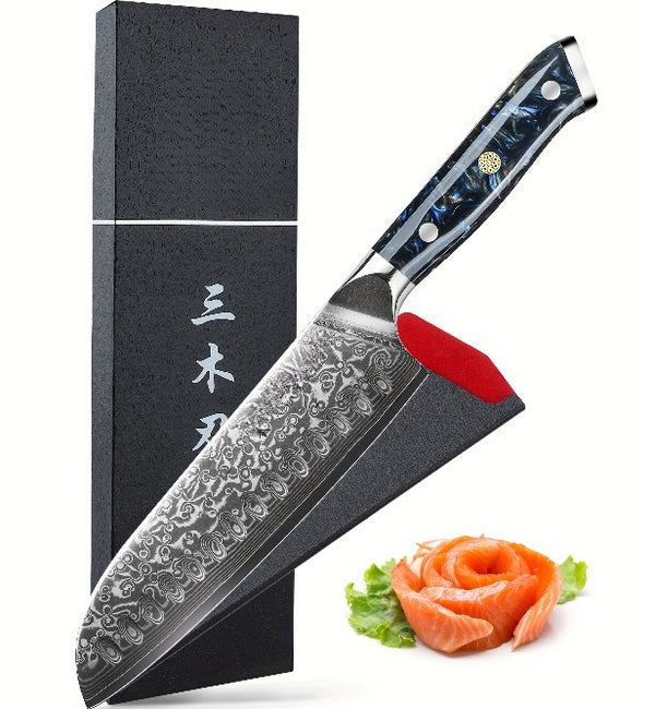 Sōrai 18 cm Damast-Kochmesser | 67-Lagen VG10-Kern | Harzgriff | Shiraki