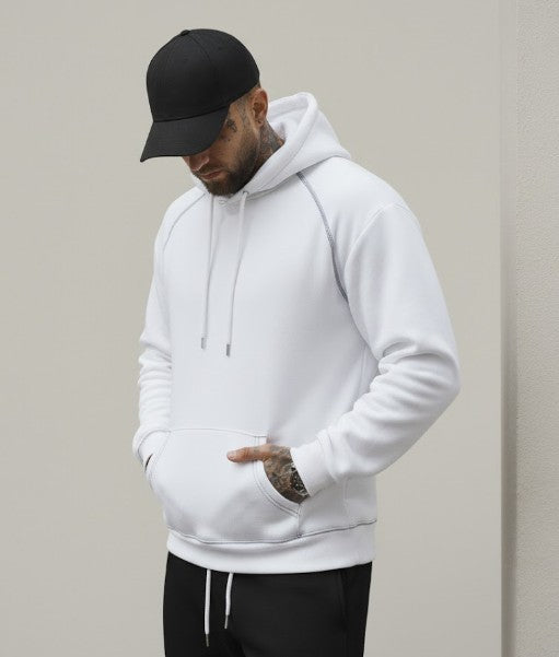 Kainos Herren Hoodie – Kängurutasche, elastische Manschetten und Saum