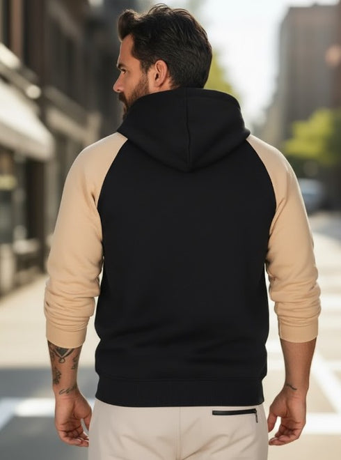 Odvar Herren-Hoodie mit Streifen und Cord-Wikinger- und keltischem Design