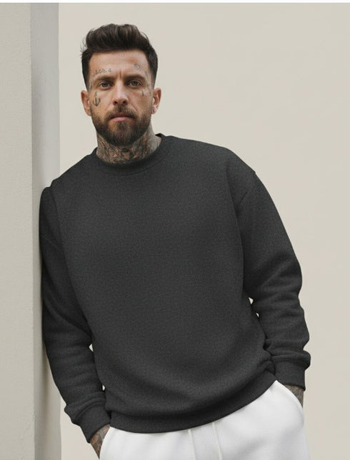 Braven Herren Sweatshirt Fleece gefüttert – Rundhals Winter