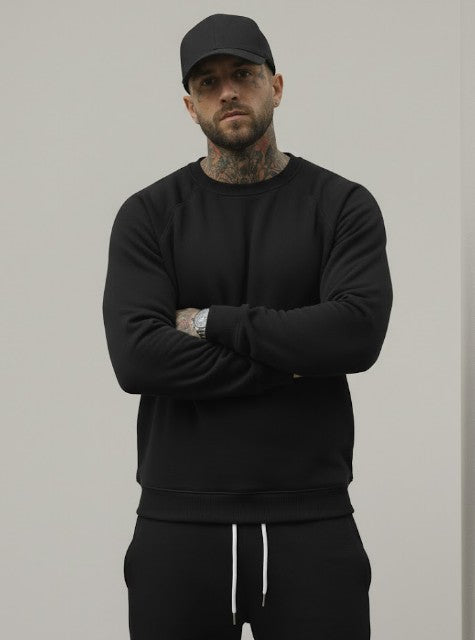 Valtor Herren Schwerer Rundhalsausschnitt – Locker sitzender Winterpullover