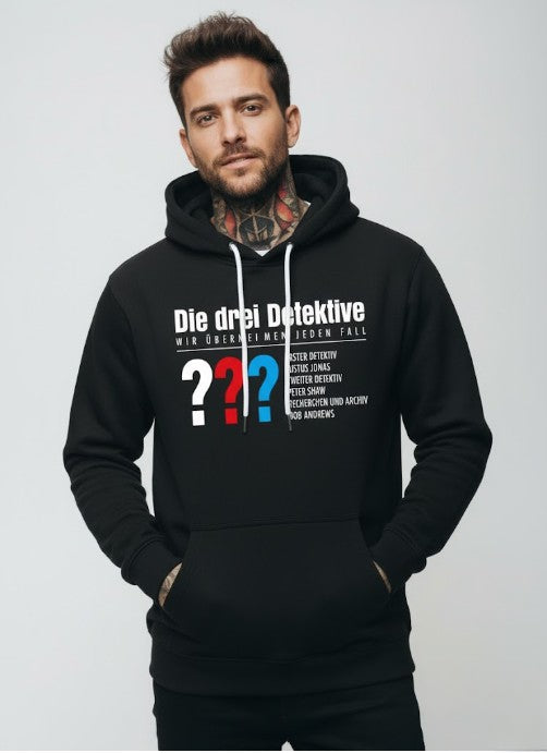 Verdan Unisex Hoodie Fragezeichen Print Visitenkarte Sweatshirt Pullover