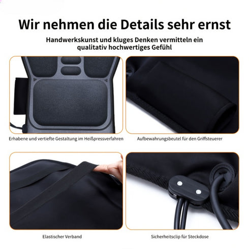 Massage-Sitzauflage mit Wärme | 9 Vibrationsmotoren Lendenwirbel-Traktion