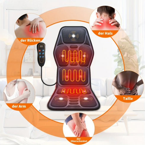 Massage-Sitzauflage mit Wärme | 9 Vibrationsmotoren Lendenwirbel-Traktion