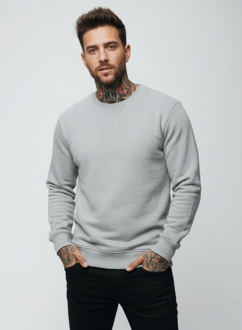 Straton Sweatshirt Rundhals Baumwolle weicher Freizeitpullover