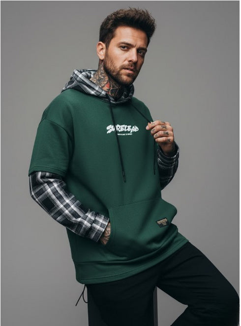 Ragnar Monogramm Hoodie Farbblockierender trendiger Pullover