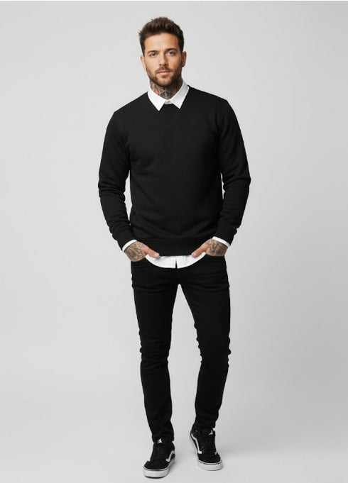 Valdron Herren Rundhals Sweatshirt Fleece Basic