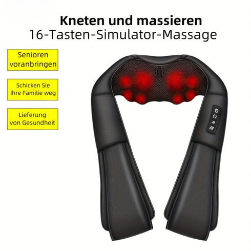 Nackenmassagegerät mit Wärme | Shiatsu 3D Knetmassage