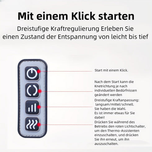 Nackenmassagegerät mit Wärme | Shiatsu 3D Knetmassage