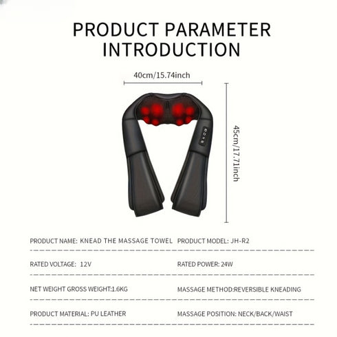 Nackenmassagegerät mit Wärme | Shiatsu 3D Knetmassage