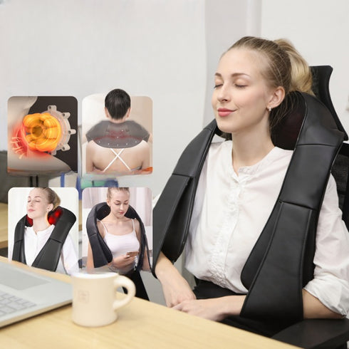Nackenmassagegerät mit Wärme | Shiatsu 3D Knetmassage