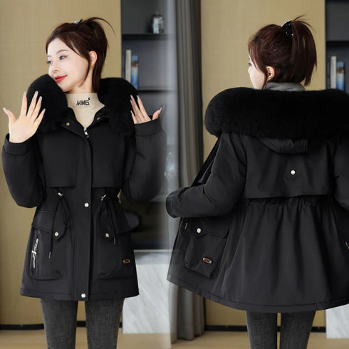 GEMÜTLICHER ÜBERGROSSER WINTERPARKA FÜR DAMEN MIT WARMEM FUTTER