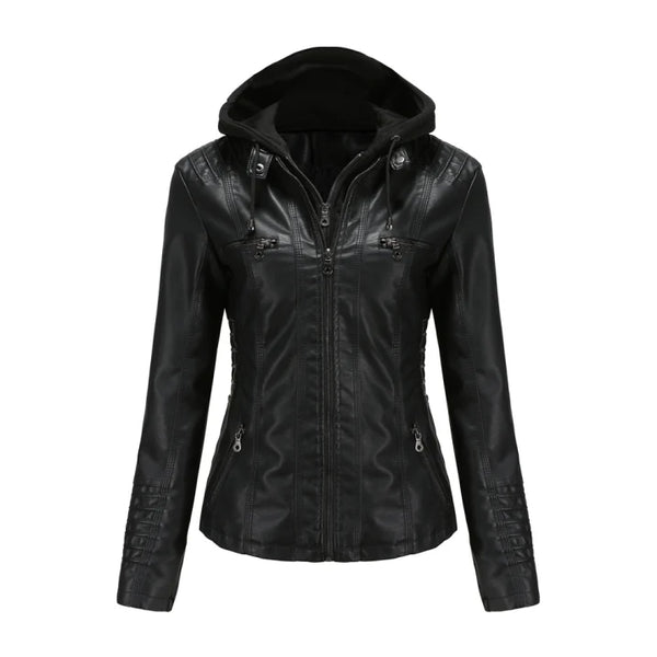 DAMEN WINTERJACKE MIT KAPUZE UND REISSVERSCHLUSS | WARM