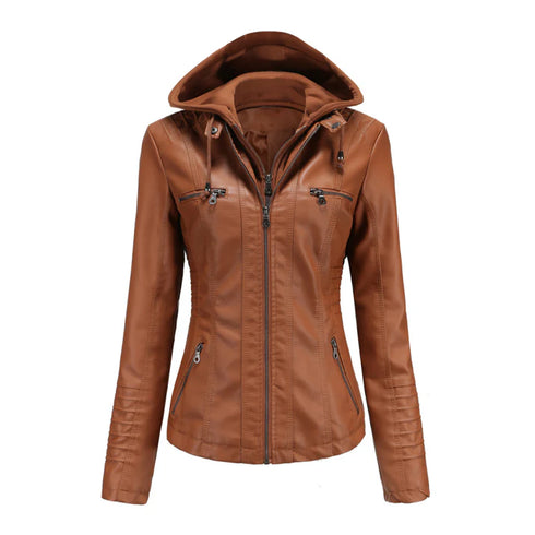 DAMEN WINTERJACKE MIT KAPUZE UND REISSVERSCHLUSS | WARM