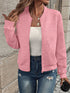 DAMEN MINIMALISTISCHE ÜBERGANGSJACKE | BOMBER-SCHNITT LEICHT