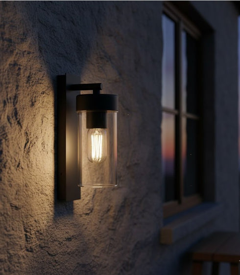 Linnea LED Außenwandleuchte E27 mit Bewegungsmelder Aluminium | Shiraki