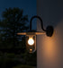 Katri Außen Wandlampe E27 IP44 Anthrazit Glas Metall | Shiraki