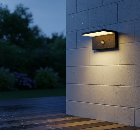 Amelie LED Außenwandleuchte 10W mit Bewegungsmelder IP44 | Shiraki