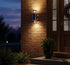 VelaLum LED Außenwandleuchte 2-flammig Silber IP44 | Shiraki