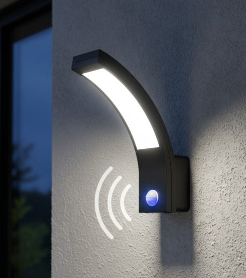 Zoé LED Außenleuchte Wandleuchte mit Bewegungsmelder IP54 | Shiraki