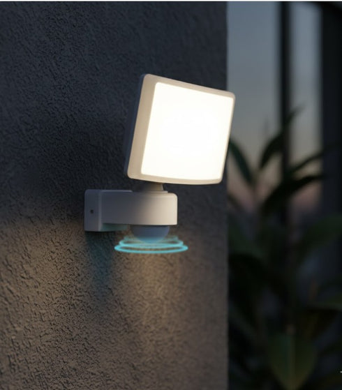 Nela LED Außenleuchte Fluter 30W mit Bewegungsmelder IP65 | Shiraki