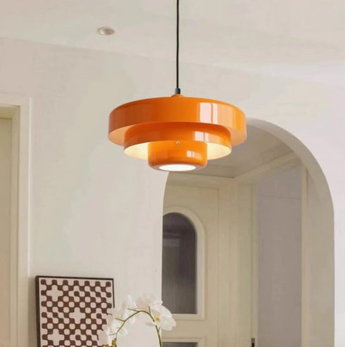 Celeste Retro Pendelleuchte Orange | Shiraki